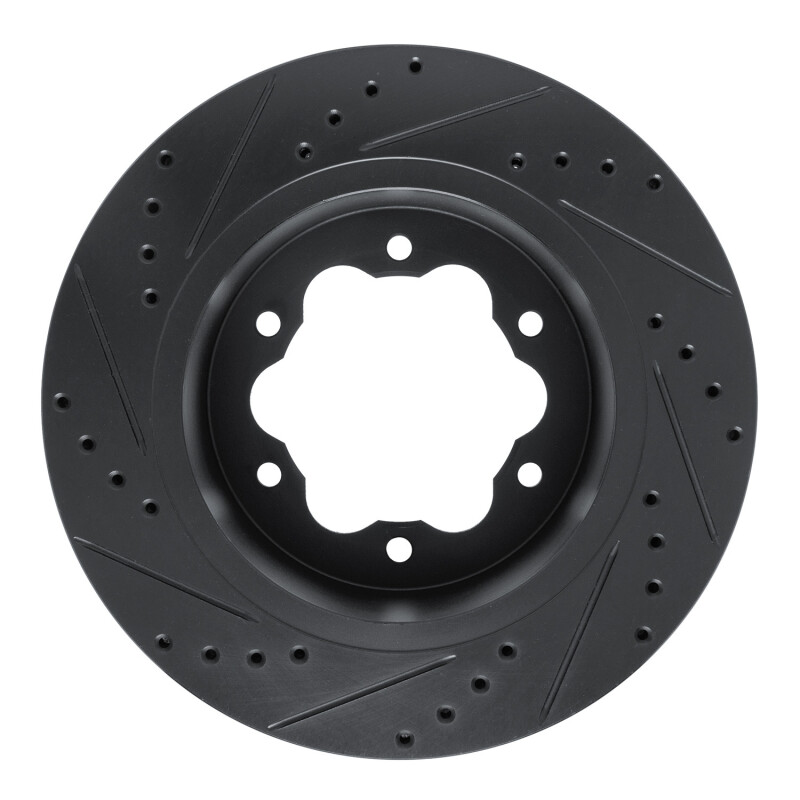 Ford Transit-350 HD Brake Rotor (1) - Rear Right - R1 Concepts - Drilled & Slotted - Black - `20-`25